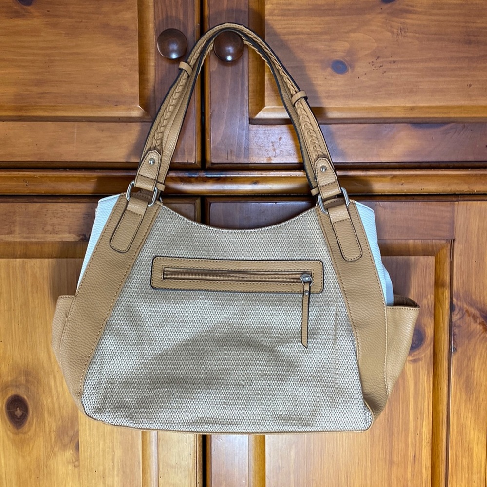 Apt. 9 Tan, White, Cream Shoulder Purse